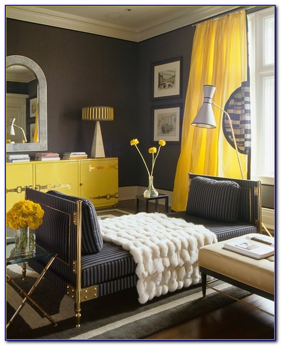 Yellow And Grey Bedroom Accessories